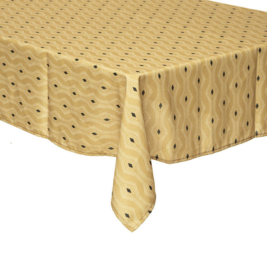 Atmosphera Tablecloth Quinta anti stain - 140 x 240 cm - Ocher - Anti stain