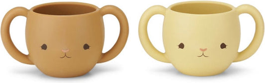 Konges Sløjd cutie cup almond - Drinking cup - Set of 2 - Silicone