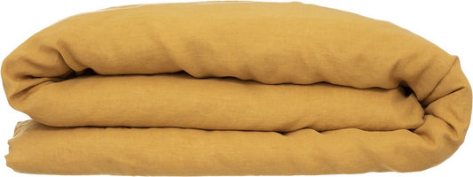 Atmosphera Parure housse de couette et 2 taies XL 260x240cm Ocre