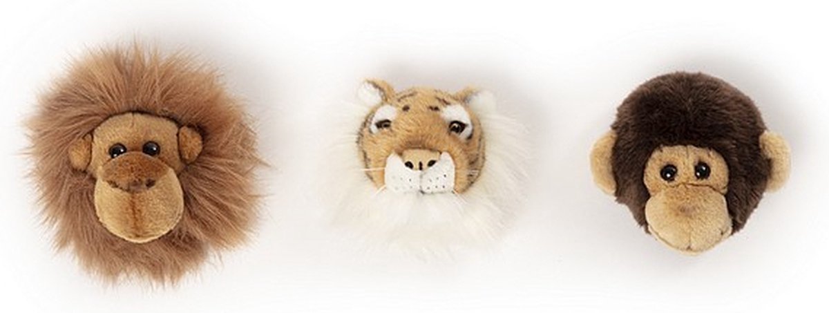 Wild &amp; Soft Baby room accessories - Mini Animal Heads - Jungle