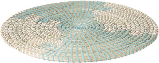 Secret de Gourmet Placemat round reed set of 2 - Dia 35 cm - Underlay - mint green with natural