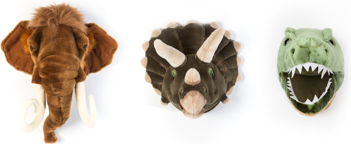 Wild &amp; Soft Baby room accessories - Mini Animal Heads - Prehistoric times