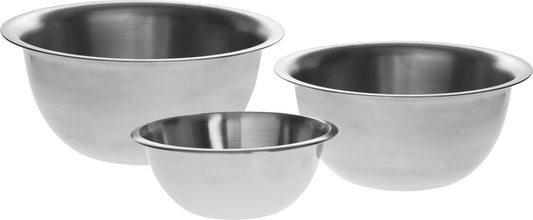 Secret de Gourmet 3-piece stainless steel mixing bowls set 1L, 2L and 3.3L