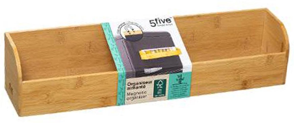 Five®  Magnetische bamboe bakjes medium (44 x 9,5 x 10 cm)  - A-03-5-CHout