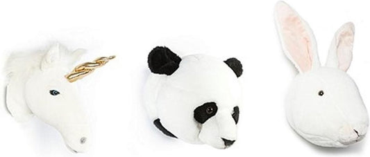 Accessoires Chambre Bébé Wild &amp; Soft - Mini Têtes d'Animaux - Blanc