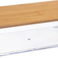 5Five Opbergbakje bamboe deksel (16 x 9,5 x 5 cm) - Transparant - Stapelbaar & Met deksel