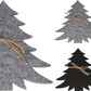 Bestekhouder set van 4 zwart - Kerstboom - Vilt - Tafeldecoratie - Kerstdecoratie