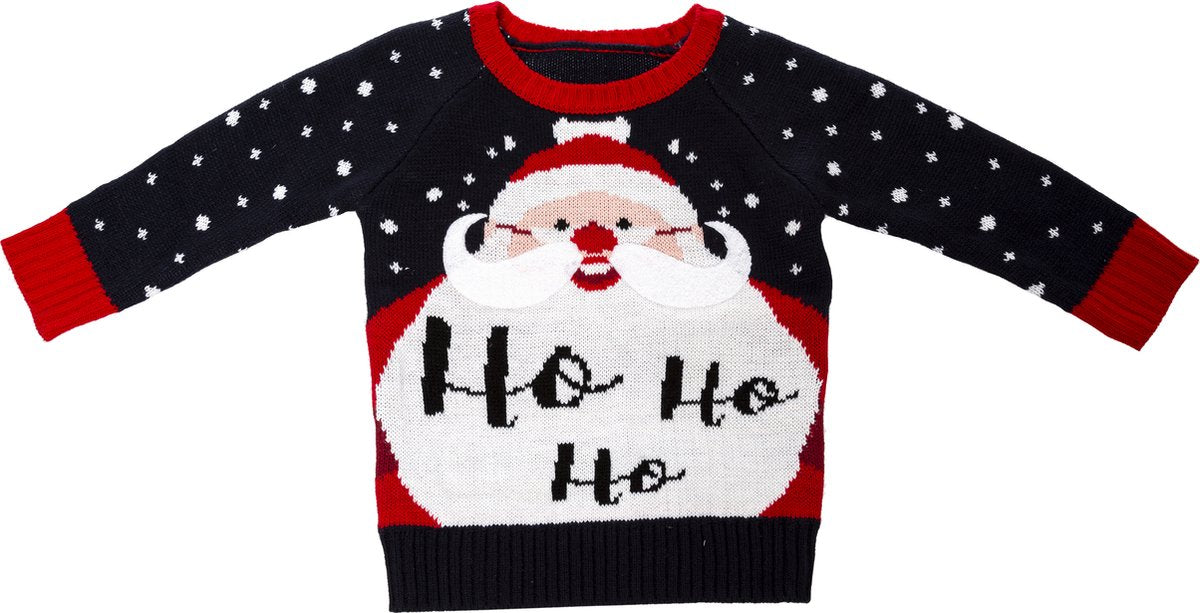 Kersttrui kerstman ho ho ho kind - Kerst trui kinderen - 4-6 jaar - Christmas sweater - Jongens en meisjes