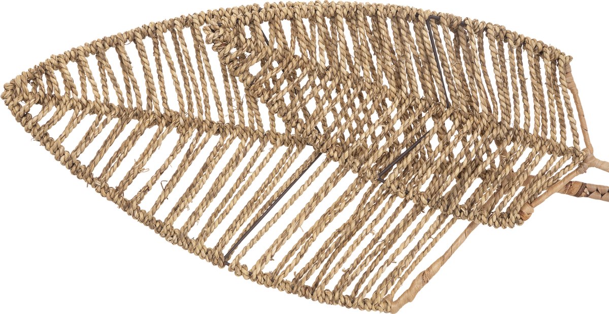 Atmosphera Hyacint muurdecoratie - H 115 cm - Wanddecoratie - Set van 2 waaiers - Decoratief