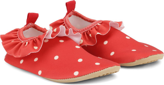 Konges Slojd Swim Frill Shoes - Zwemschoenen/Turnpantoffel Antislip - Kelly Red Dot