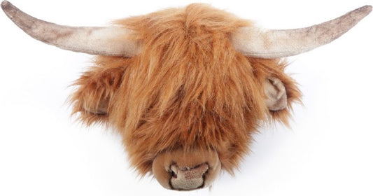 Wild & Soft Nicolas dierenkop pluche wanddecoratie - Highland Koe