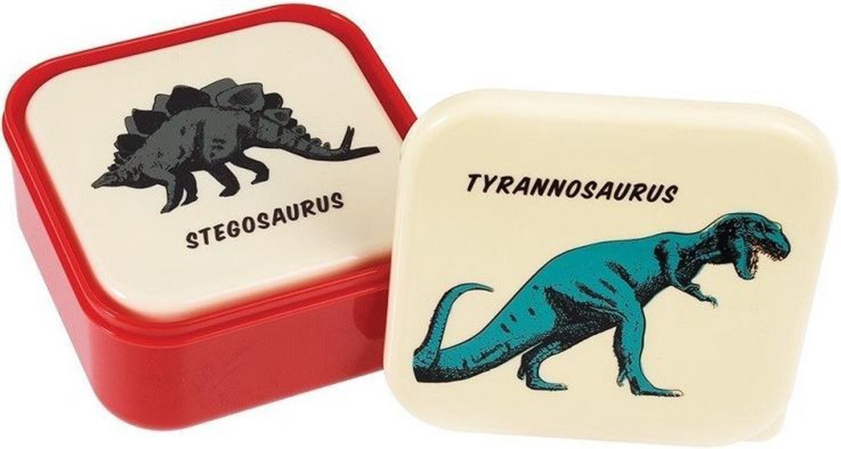 Rex school set met Drinkfles en Snackdoosjes (3 stuks) - Dinosaurus