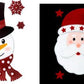 Set van 2 raamstickers kerstmis glitter - Raam sticker - Feestdecoratie - Kerst - Kerstman / Sweeuwpop