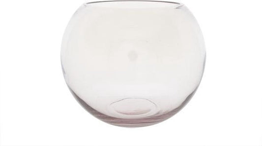 Cosy & Trendy Vaas roze rond glas D25xH21cm