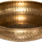 Schalen set van 2 stuks goudkleurig bewerkt metaal d. 30.5cm en 20 cm