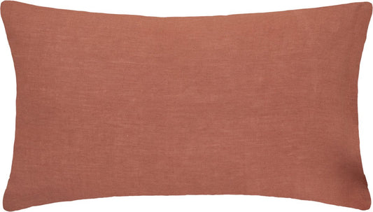 Taie d'oreiller Atmosphera 100% Lin - 50 x 70 cm - Terre cuite rose