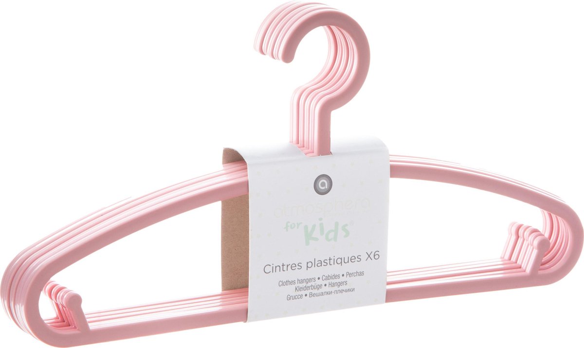 Atmosphera Kids Children's Hanger - Clothes Hanger - Pink - 24 pieces - Plastic