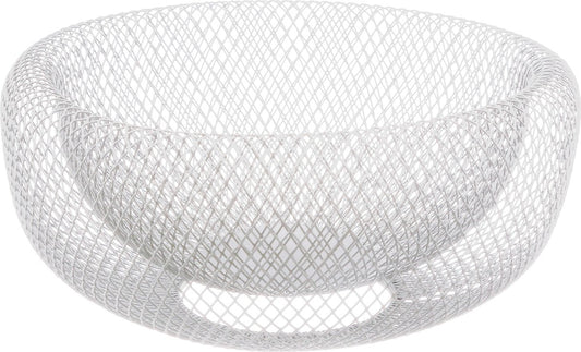 Fruit basket white metal - Fruit bowl - decorative bowl - 27 cm - Double wall