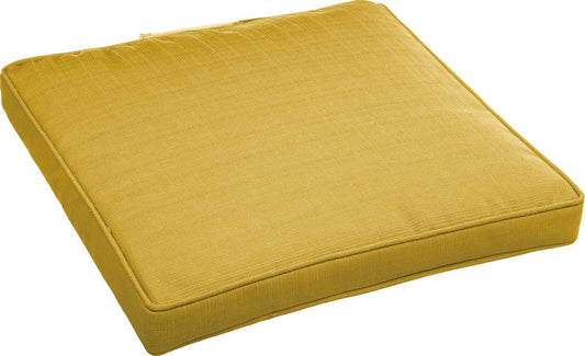 Hespéride Korai Coussin de chaise avec velcro - Déperlant - Déhoussable - 40x40cm - Moutarde