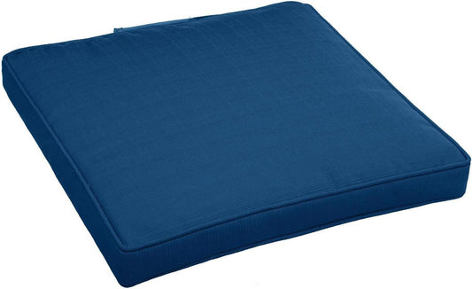 Hespéride Korai Coussin de chaise avec velcro - Déperlant - Déhoussable - 40x40cm - Indigo