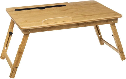 Bamboe smart tray / tafeltje 54 x 34 cm 2 IN 1 Bedtafel/ Laptopstandaard - Nieuw Model - Cadeautip - Laptoptafel - Bank tafeltje - Laptop verhoger