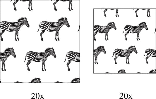 J-Line Servetten set Zebra papier - 20 x Small - 20 x Large - 40 stuks - Wegwerp