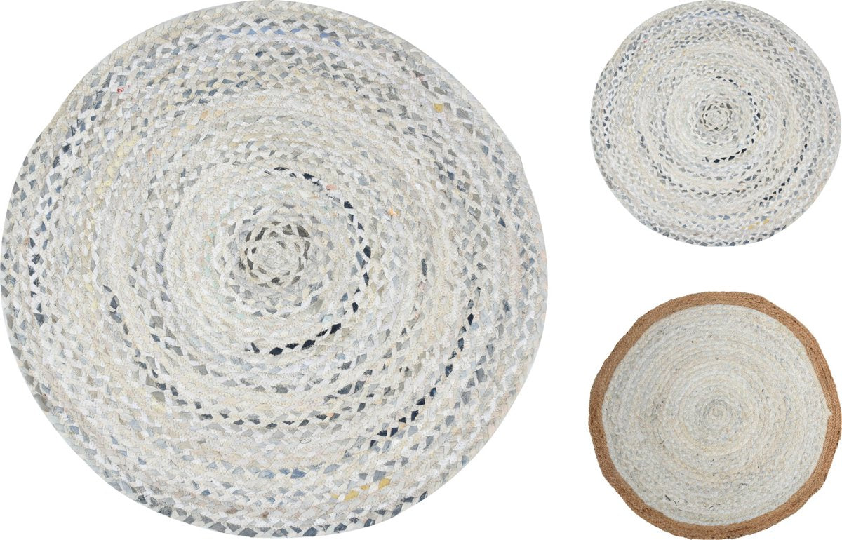 Vloermat - Vloerkleed - D90 cm - Katoen - Denim