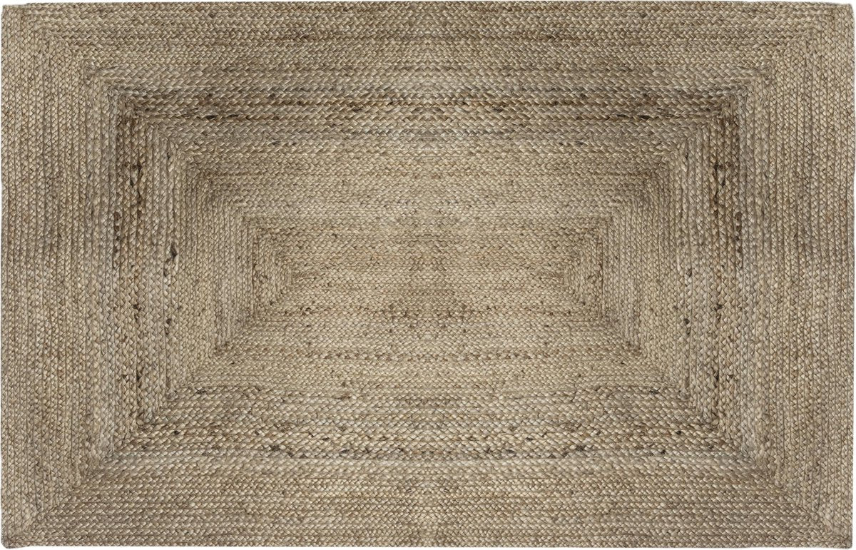 Atmosphera vierkant jute naturel tapijt 170 cm x 120 cm - Vloerkleed - Geweven