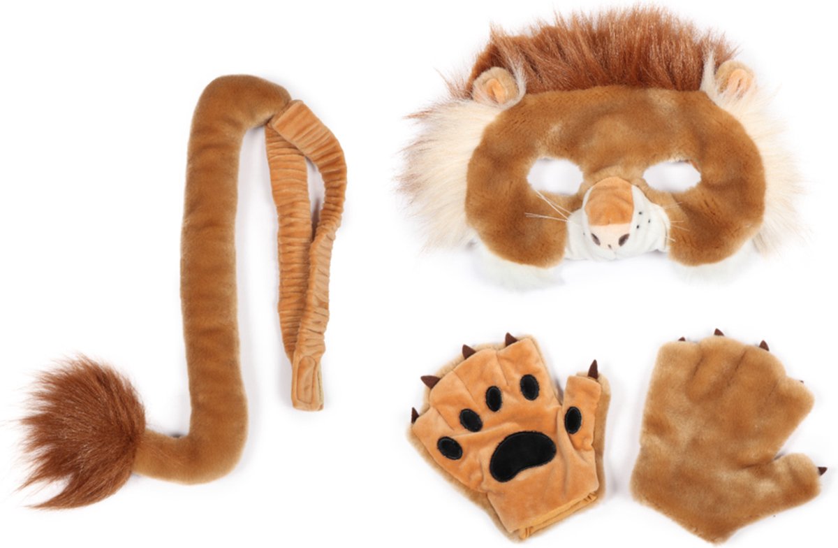 Wild &amp; Soft Lion Dress Up Set - Masque, queue et gants