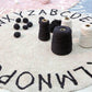 Lorena Canals Tapis lavable en coton - ABC Naturel Noir - o150cm