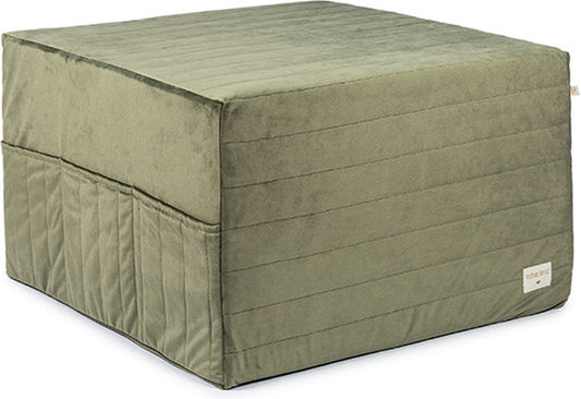 Nobodinoz Sleepover Velvet mattress Olive Green