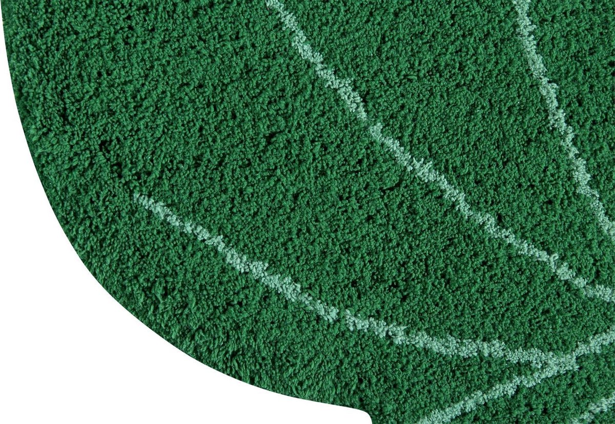 Lorena Canals Wasbaar katoen vloerkleed 120x160cm - Monstera Leaf - Groen