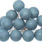 Atmosphera LED Feestverlichting Folk balletjes blauw - Lichtslingers katoen - Cotton ball - 16 Ballen - Dia 3.5 cm - Guirlande