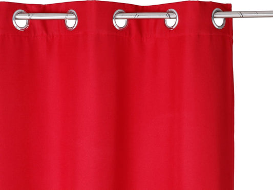 Atmosphera Insulating Red curtain with 140 x 260 cm - curtain window coverings - ready-made curtains with hooks and rings