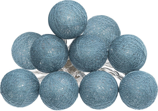 Lumières de Fête LED Atmosphera - Piles non incluses - 10 Boules - o6cm - Bleu