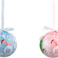 Set van 4 Kerstbal baby - Kerstversiering - Eerste kerst - Franse tekst mon premier no«l - Roze en blauw