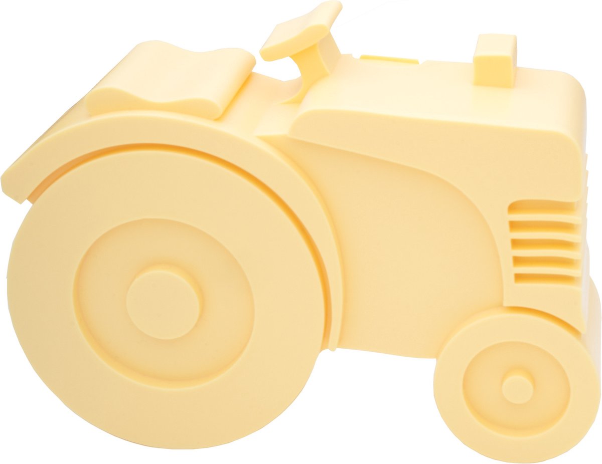 Blafre Brooddoos Tractor met 2 compartimenten - Light Yellow