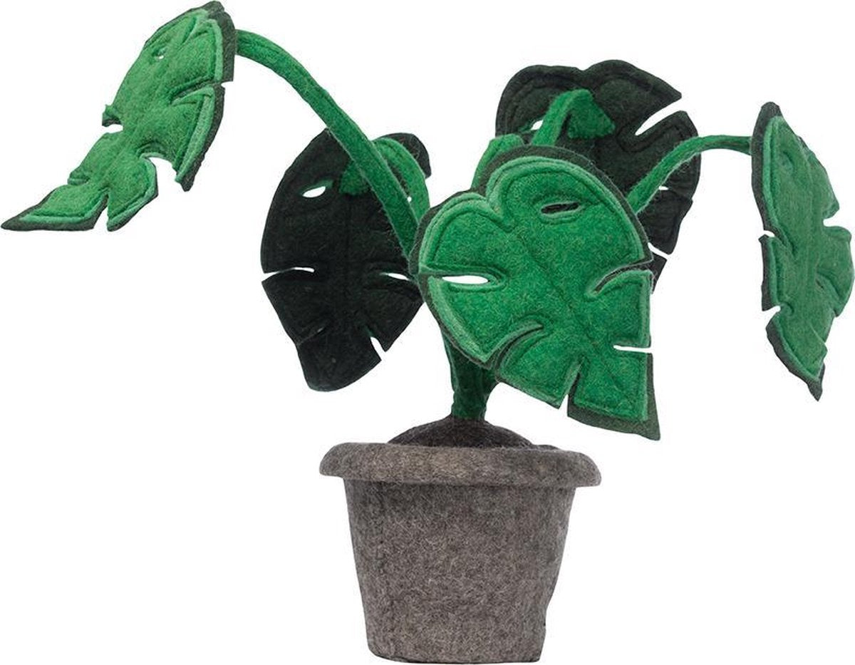 KidsDepot Plant monstera Felt - Ornamental plant - Artificial plant - Children's room or living room