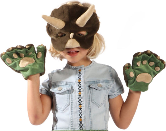 Wild & Soft Verkleedset Dino - Masker, staart en handschoenen