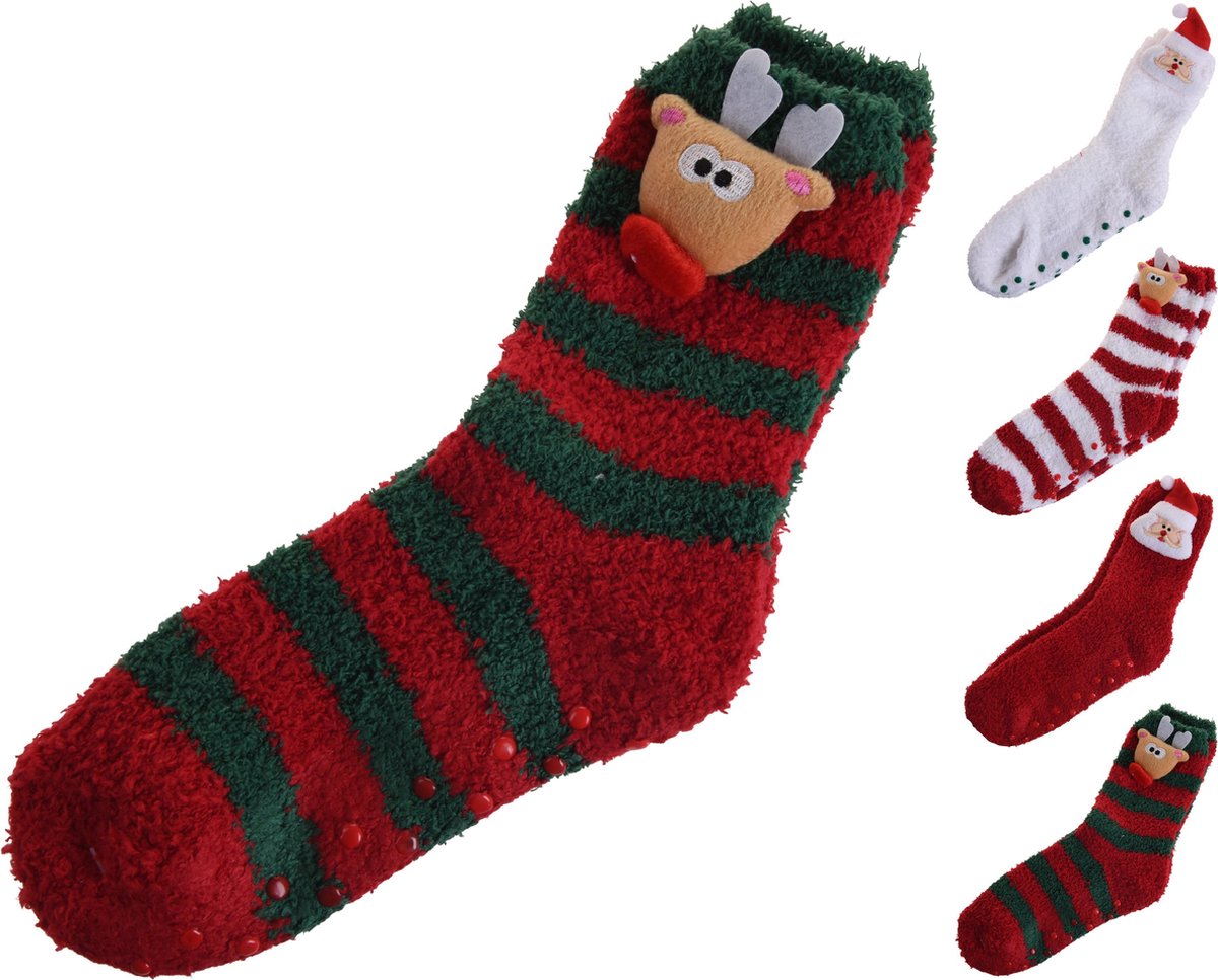 Chaussettes de Noël Mais 38-39 antidérapantes - Chaussettes de Noël