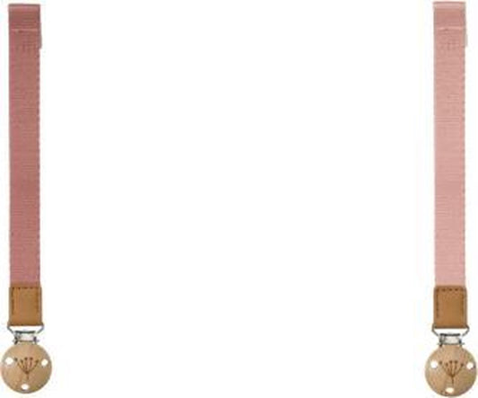 Cordon Sucette Fresk Rose Poudré + Rose Frêne - Lot de 2