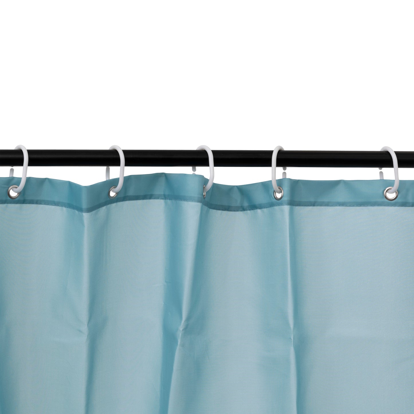 Atmosphera shower curtain blue-gray - 180 x 200 Cm - With 12 rings included - Polyester - Green