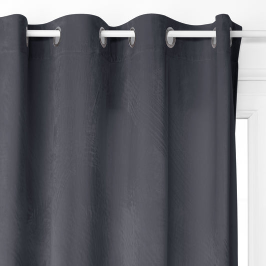 Atmosphera Velvet Blackout Curtain - 140x260cm - Gray