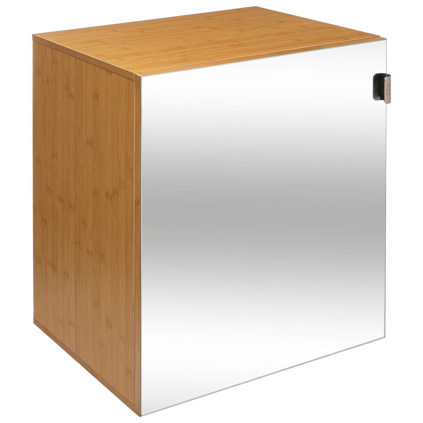 Armoire de salle de bain moderne en bambou 5Five avec porte miroir modulaire - Idéal pour n'importe quelle pièce, grande ou petite