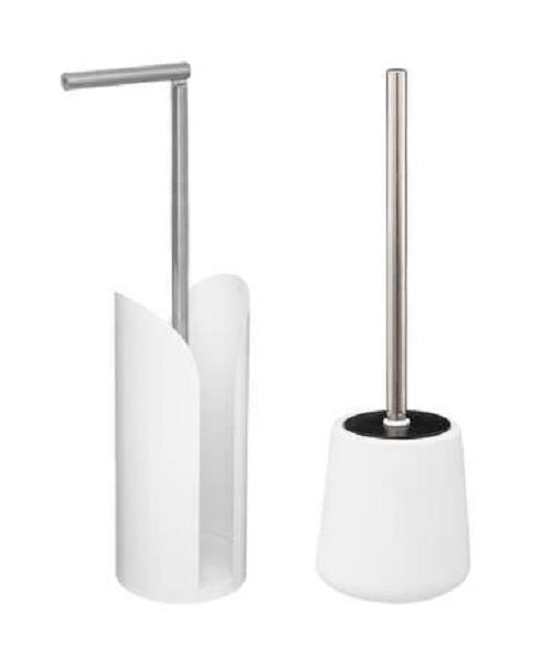 5Five Cocoon Flexible toilet holder + toilet brush - White