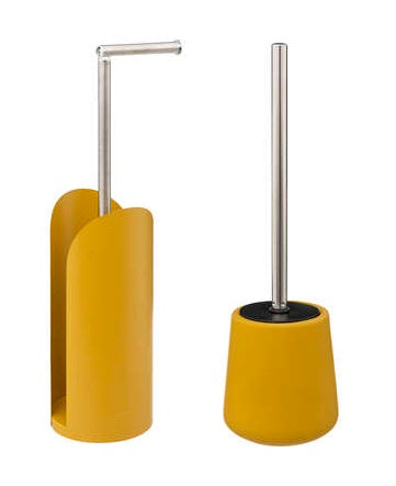 5Five Cocoon Flexible toilet holder + toilet brush - Yellow