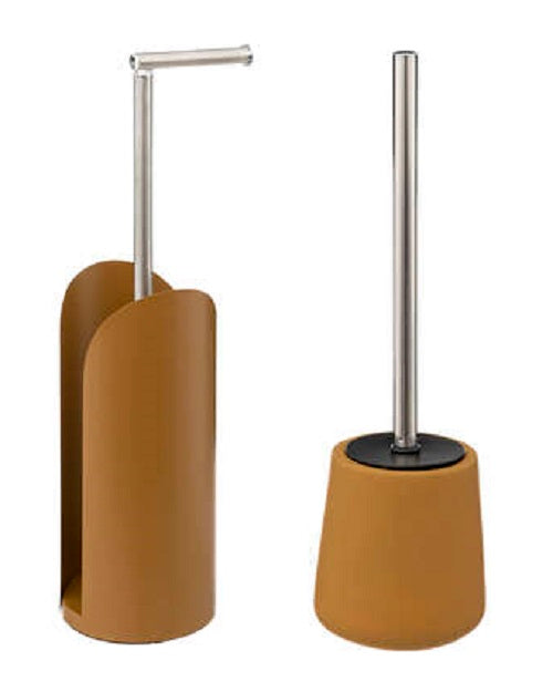 5Five Cocoon Flexible toilet holder + toilet brush - Caramel