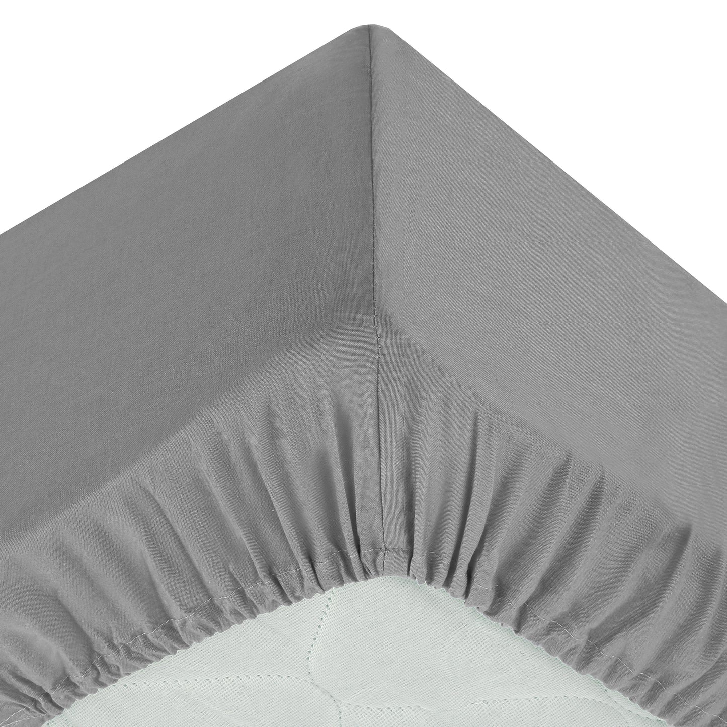 Atmosphera Fitted sheet cotton 160x200cm - Gray