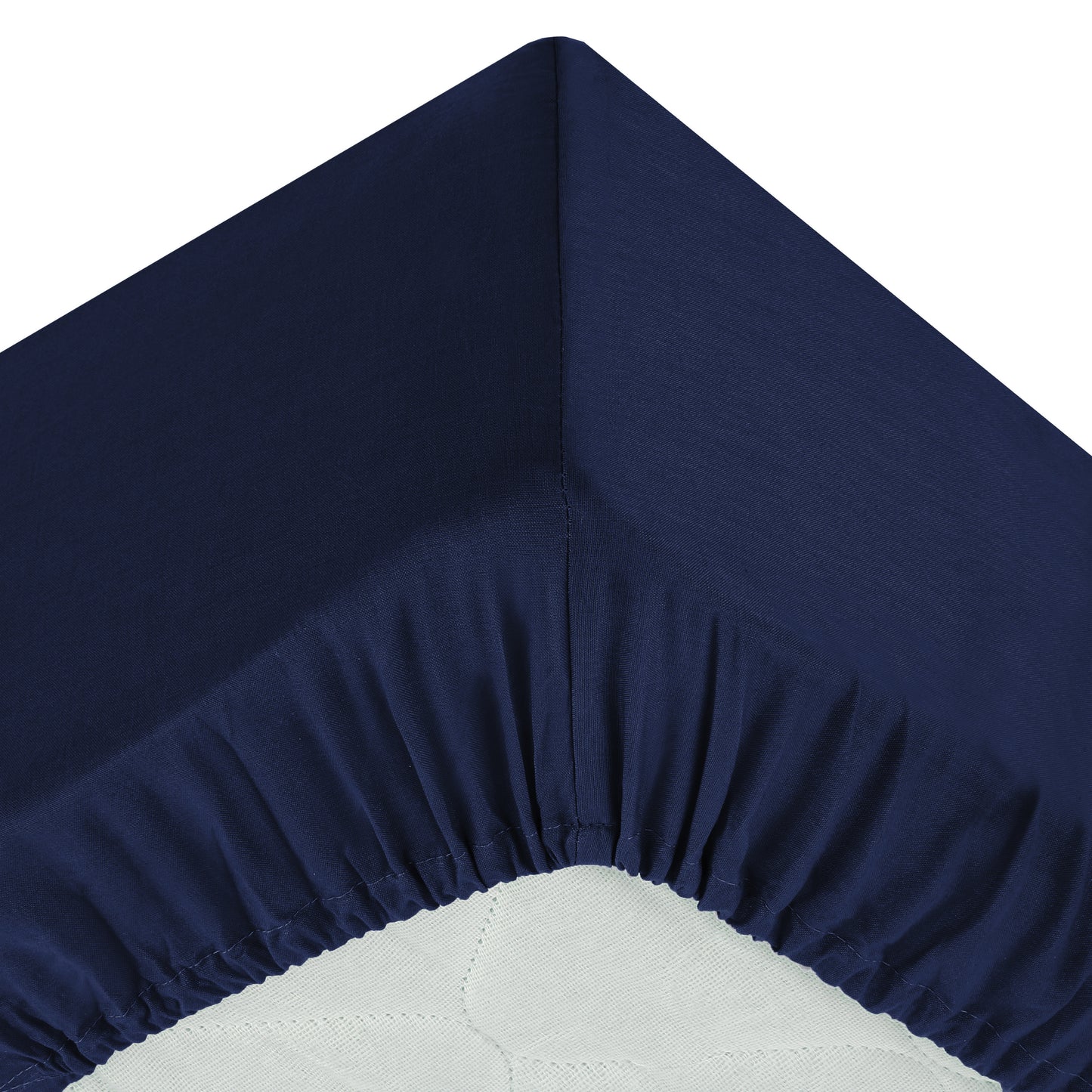 Atmosphera Drap housse coton 160x200cm - Bleu foncé