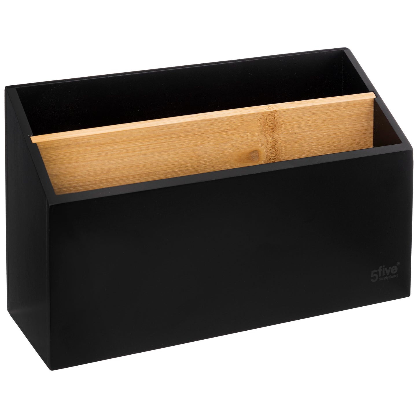 5Five Bava desk organizer - 25 CM - Bamboo - Black